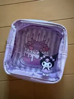 Kuromi クロミ　ケーキデザインポーチ 紫　サンリオ1番くじ