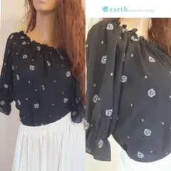 アースミュージック　花柄　ブラウス　トップス　レイカズン　アクシーズファム　夏