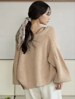 hinari スパンコールニットカーディガン　ピンク　タグ付き　新品未開封