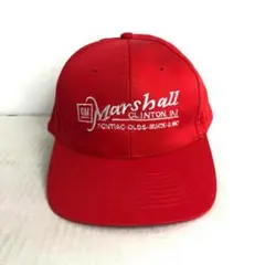 【USA古着】NISSIN製 GM Marshall ビンテージ キャップ 赤