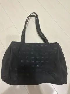 HANAE MORI 黒 ナイロン製トートバッグ