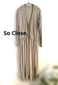 ソークロース　レースコンビロングカーディガン　So Close