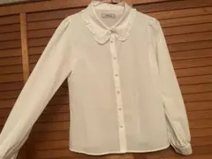 AnkRouge ブラウス 長袖 ホワイト M かわいい 襟付き