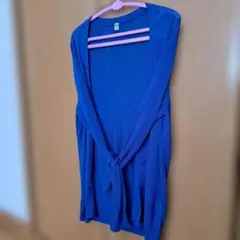 UNIQLO 青 カーディガン XXL