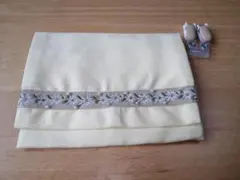 【新品】【ハンドメイド】デイジーリボンのポーチ