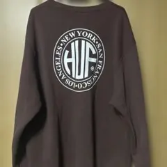 【本日限定セール】HUF ブラウン 長袖トレーナー　Lサイズ　ストリート　メンズ
