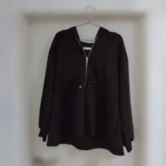 ダークブラウンパーカー フード付き