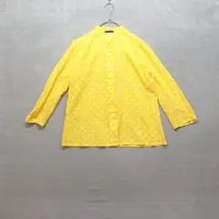 Christian Dior A1541 長袖ブラウス L 黄色 モノグラム - メルカリ