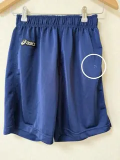 asics ネイビー ハーフパンツ
