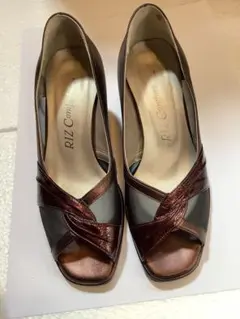 RIZ リズラフィーネ　メッシュ素材　パンプス　オープントゥ　23cm