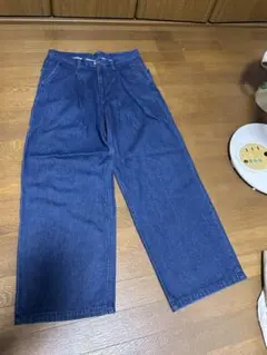 tai x JUNRed ダークブルー ワイドパンツ