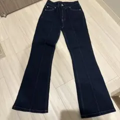 フレアデニムパンツ Mサイズ ダークブルー