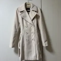 CECIL Mc BEE アイボリー ダブルブレストロングコート