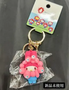 新品 ミャクミャクなりきり立体マスコットカラーキーホルダー マイメロディおまけ付