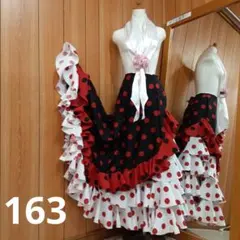 フラメンコ衣装☆ファルダのみ　サテンフリルとジャガード生地が華やかさを加えます♡ フラメンコ衣装☆ファルダのみ サテンフリルとジャガード生地が