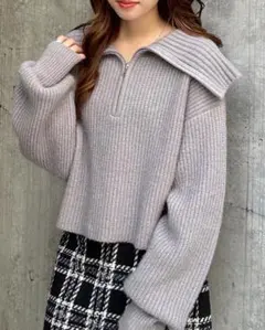 3/24までの掲載 INGNI(イング) ビッグカラーもちもち畦ニット