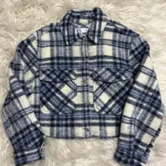 ZARA チェック柄 クロップドジャケット EUR S