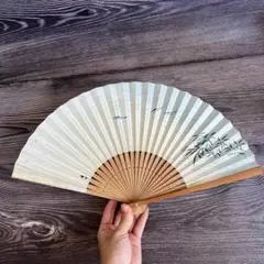竹と魚の絵柄 扇子