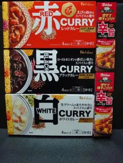 ハウス食品 辛旨ペースト2箱、　赤・黒・白カレー 3種１箱ずつ、計５箱セットのサムネイル