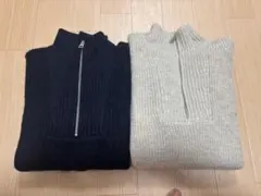 ［美品］ZARA ハーフジップセーター　2種セット
