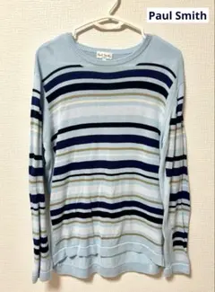 【良品】Paul Smith LONDON サマーニット L コットン ボーダーのサムネイル