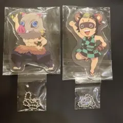 鬼滅の刃　無限列車編　みにきゃら　アクリルチャーム　炭治郎・伊之助