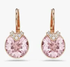 【美品】スワロフスキーBella V ドロップピアス, ピンク