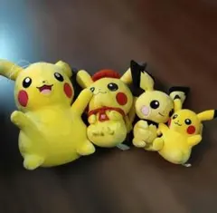 ポケモン ピカチュウ＆ピチューぬいぐるみ 4体セット