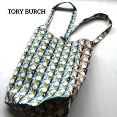 TORY BURCHノベルティトートバッグ キャンバス生地A4サイズトリーバーチ