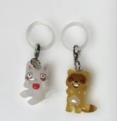 ノンタンめじるしアクセサリー ノンタンとたぬきさん 2種セット