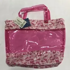 ディズニー　ミニーマウス　 クリアミニトートバッグ　ピンク　総柄
