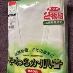 GUNZE やわらか肌着　長袖　U首　Mサイズ　2枚組　綿100% 白