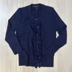 BANANA REPUBLIC フリル付きカーディガン XXS ネイビー