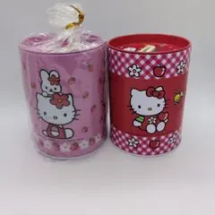 ☆40/ハローキティ缶の貯金箱2個セット