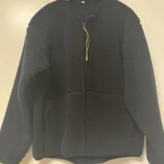 無印　ダークネイビー　フリースジャケット