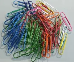 カラフルな金属製クリップセット　大
