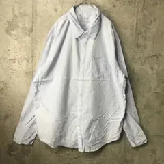 B1173古着　シャツ　長袖　水色　90s Y2K