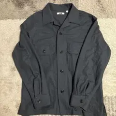 UNIQLO U ネイビー 長袖シャツ M