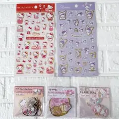 新品未使用キャンドゥ　サンリオハローキティー・マイメロ・クロミ　シール5点セット