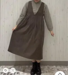 サマンサモスモス　コーデュロイ　ジャンパースカート　ワンピース