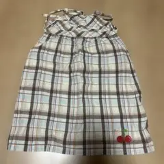 【美品】Miki House チェック柄 ワンピース 120