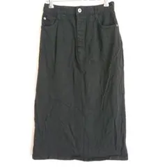 デニム ロングスカート 無地 カジュアル タイトスカート スリット ミモレ