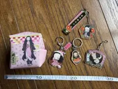 鬼滅の刃竈門禰豆子6点セット ポーチ＆キーホルダー