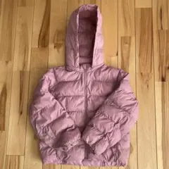 無印良品　フード付きピンク中綿コート　キッズ　130