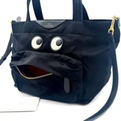 アニヤハインドマーチ　アイズ　2WAY　トートバッグ　ショルダーバッグ　ブラック