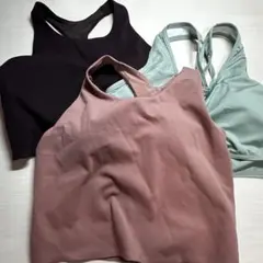 ヨガウェア Sサイズ クロスバック 3色セット