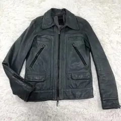 定価104500円　GalaabenD オイルドラムレザー　ライダース　M 黒 GalaabenD（ガラアーベント）の「ラムワックスネイキッドダブル