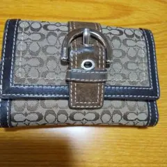 年末大特価 コーチ三つ折り財布 ブラウンとベージュ