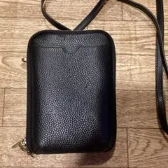 スマホショルダーバッグ＊本皮＊ブラック