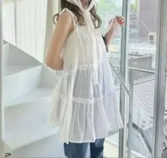 kastane 試着のみ インド綿ティアードチュニックのサムネイル